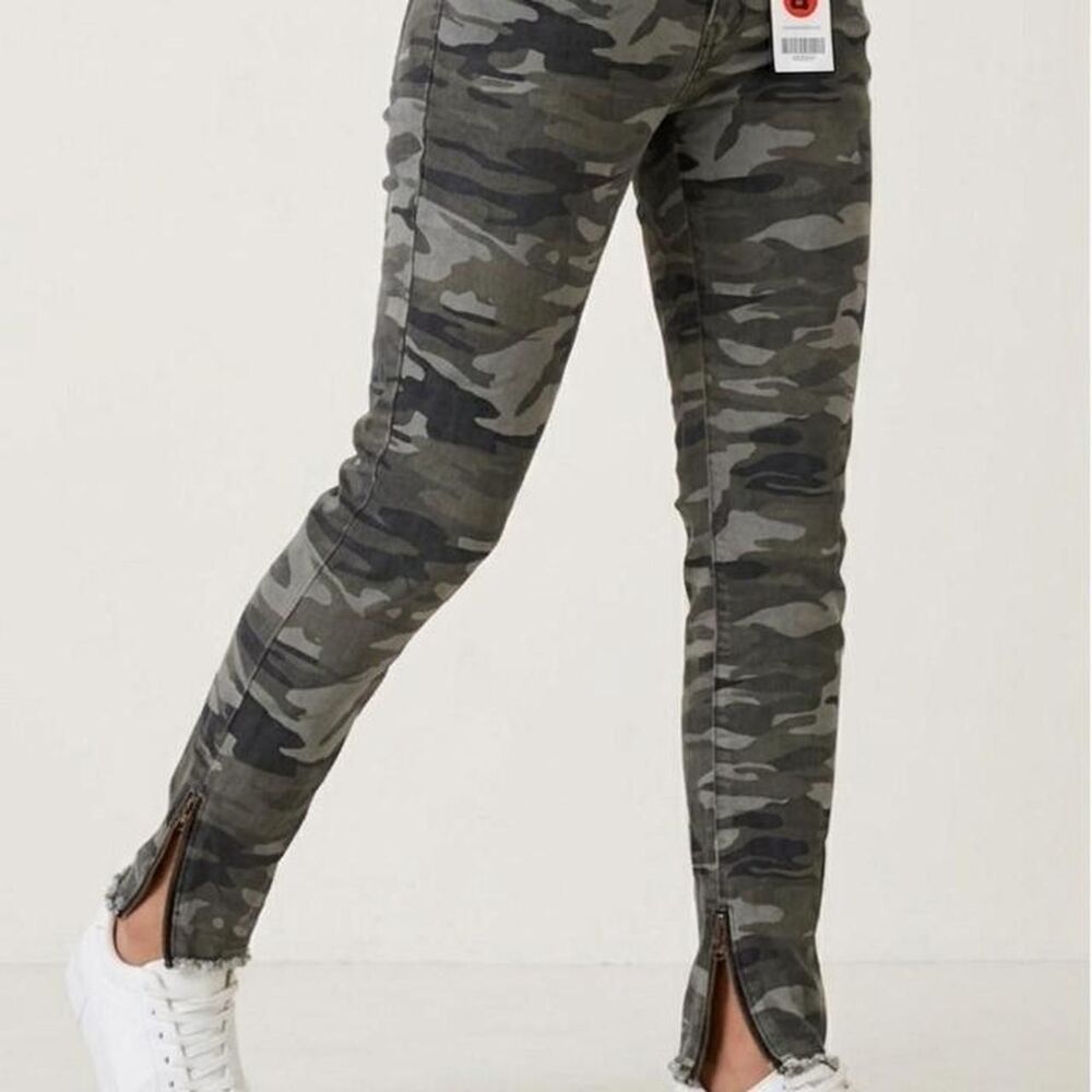 Express Women's Green and Black Jeans